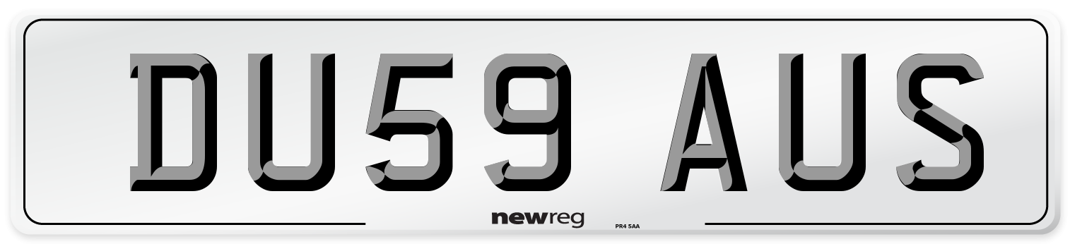 DU59 AUS Number Plate from New Reg